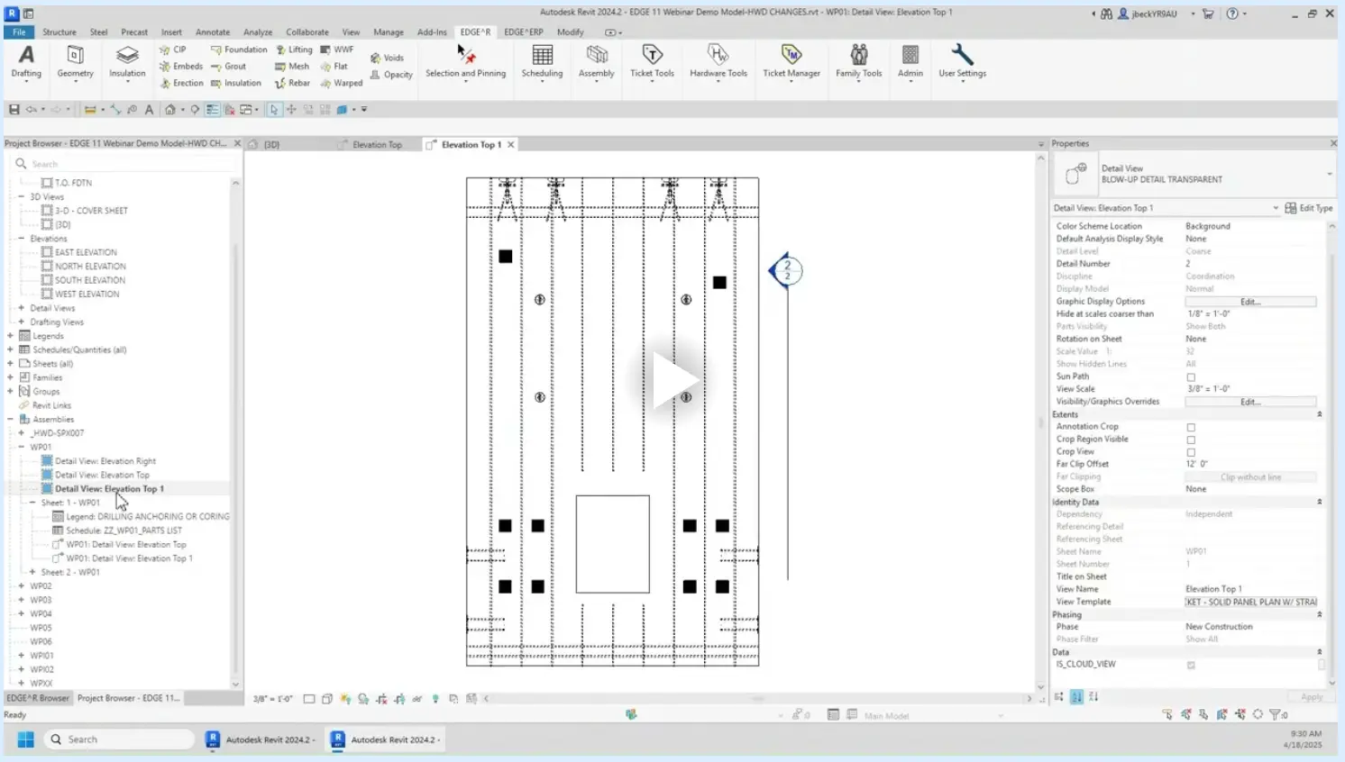 Quickly Create Precast Shop Drawings in Revit - EDGE SOFTWARE